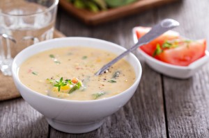 Vegetables and corn chowder